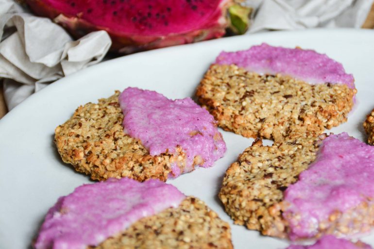 vegan-chewy-flax-seed-coconut-cookies-pitaya-lemon-glaze