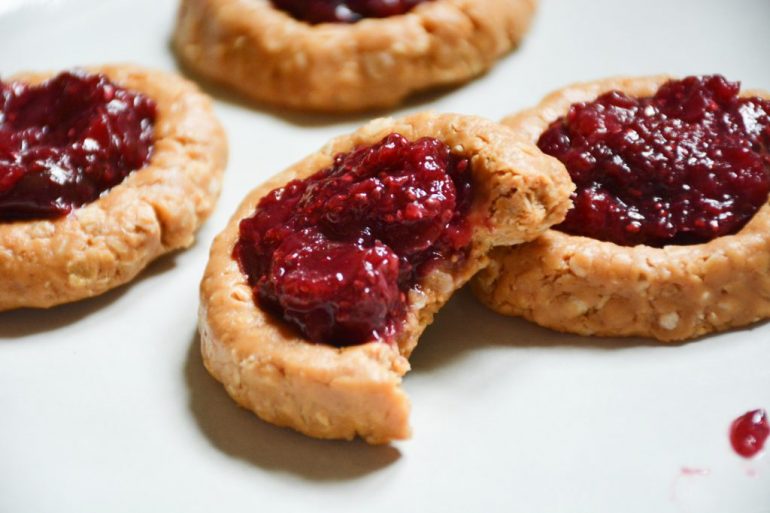 cherry-peanut-butter-thumbprint-cookies-no-bake