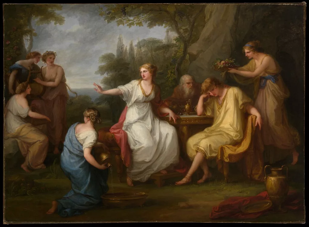 The Sorrow of Telemachus by Angelika Kauffmann (1783)