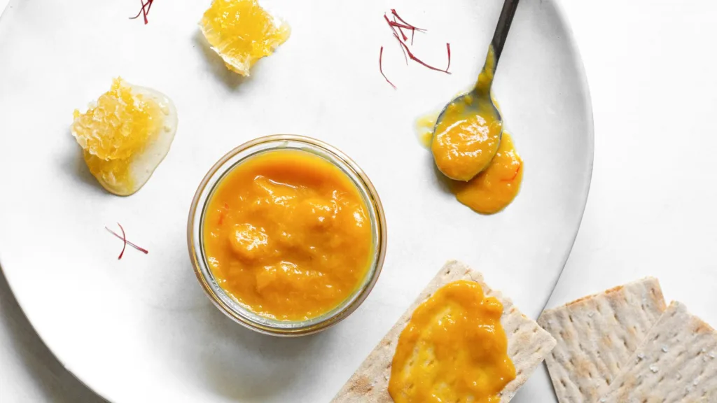 wild-peach-saffron-honey-jam